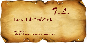 Tuza Lóránt névjegykártya