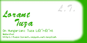 lorant tuza business card